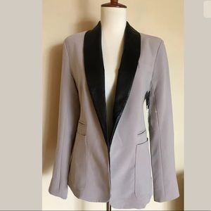 NWT BB Dakota Stewart Leather Lapel Blazer
